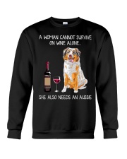 Wine and Aussie Crewneck Sweatshirt thumbnail