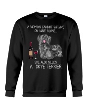 Wine and Skye Terrier Crewneck Sweatshirt thumbnail