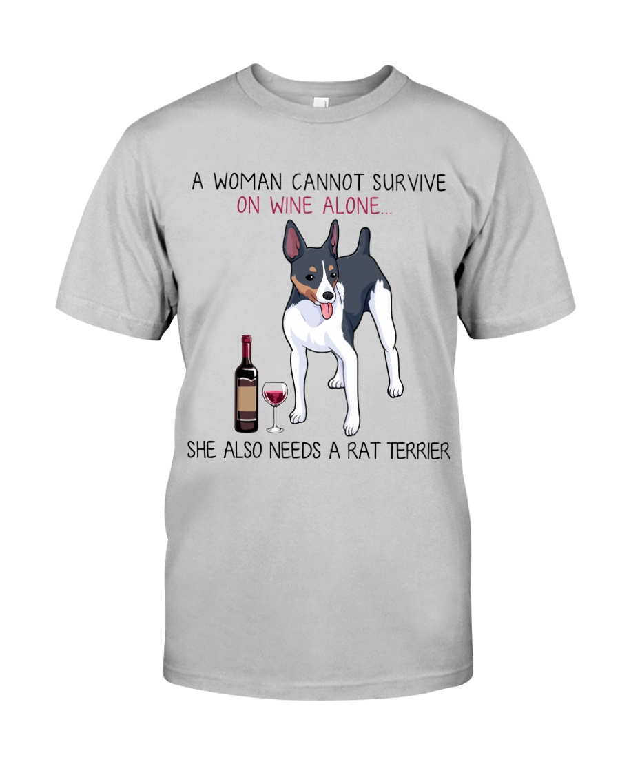 Wine and Rat Terrier 2 Classic T-Shirt