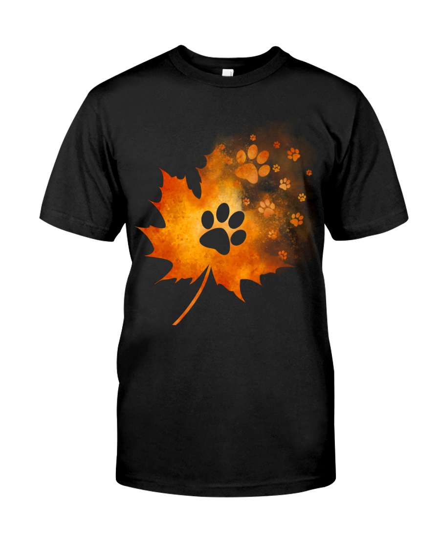 Paw Autumn Leaf Classic T-Shirt