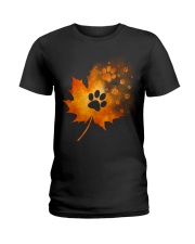 Paw Autumn Leaf Ladies T-Shirt thumbnail
