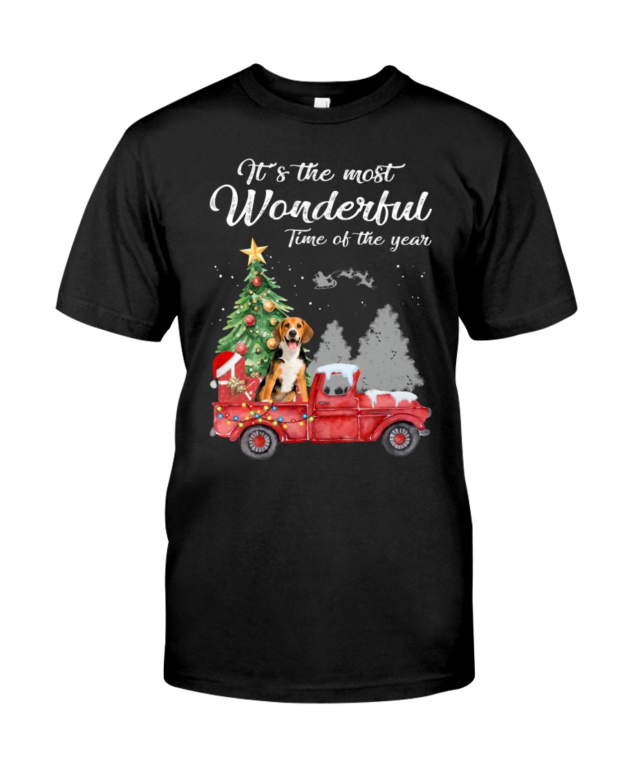 Wonderful Christmas with Truck - Beagle Classic T-Shirt