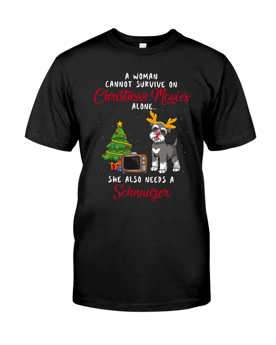 Christmas Movies and Schnauzer Classic T-Shirt