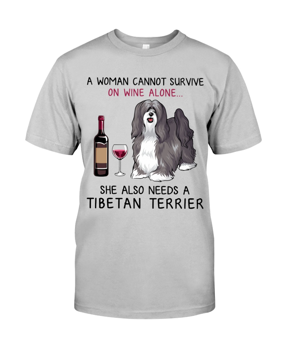 Wine and Tibetan Terrier 2 Classic T-Shirt