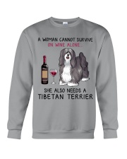 Wine and Tibetan Terrier 2 Crewneck Sweatshirt thumbnail