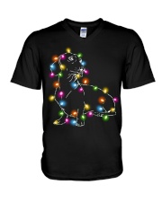 Christmas Light Dachshund V-Neck T-Shirt thumbnail