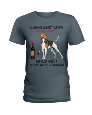 Wine and Treeing Walker Coonhound 2 Ladies T-Shirt thumbnail