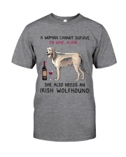 Wine and Irish Wolfhound 2 Classic T-Shirt tile