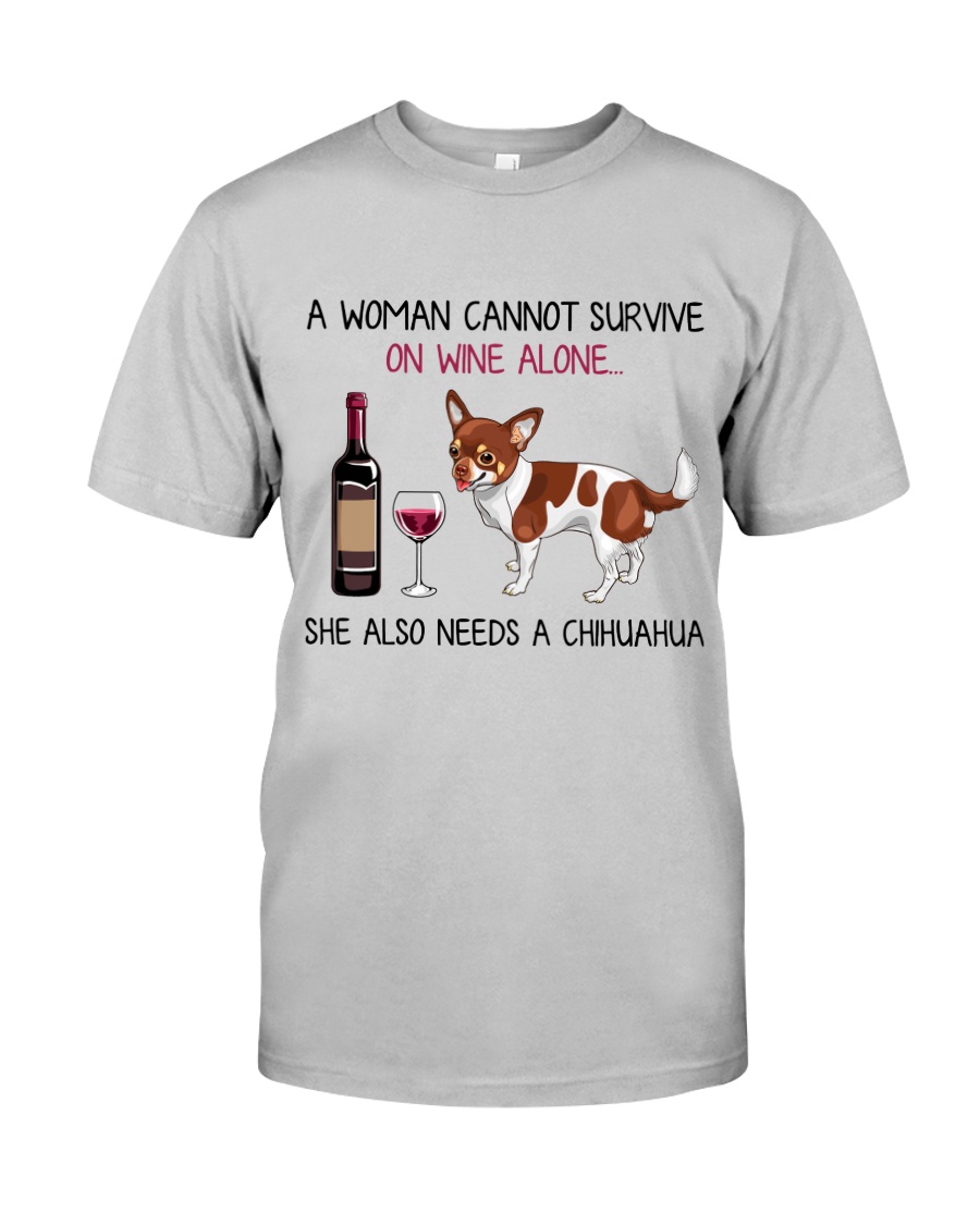 Wine and Chihuahua 2 Classic T-Shirt
