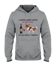 Wine and Chihuahua 2 Hooded Sweatshirt thumbnail