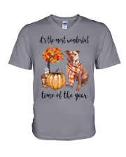 The Most Wonderful Time - Pit Bull V-Neck T-Shirt thumbnail