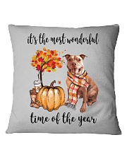 The Most Wonderful Time - Pit Bull Square Pillowcase thumbnail