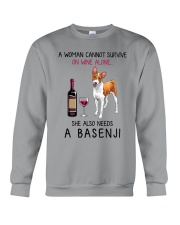 Wine and Basenji 2 Crewneck Sweatshirt thumbnail