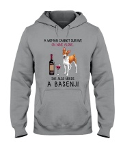 Wine and Basenji 2 Hooded Sweatshirt thumbnail