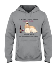 Wine and American Cocker Spaniel 2 Hooded Sweatshirt thumbnail