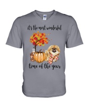The Most Wonderful Time - Pekingese V-Neck T-Shirt thumbnail