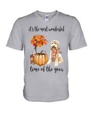 The Most Wonderful Time - Goldendoodle V-Neck T-Shirt thumbnail
