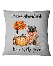 The Most Wonderful Time - Pug Square Pillowcase thumbnail