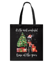 The Most Wonderful Xmas - Black Labrador Tote Bag thumbnail