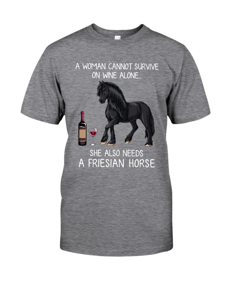 Wine and Friesian Horse Classic T-Shirt