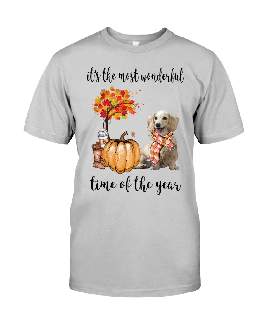 The Most Wonderful Time Long Haired Dachshund Classic T-Shirt