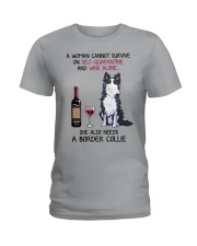 Cannot Survive Alone - Border Collie Ladies T-Shirt thumbnail