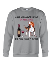 Wine and Beagle 2 Crewneck Sweatshirt thumbnail