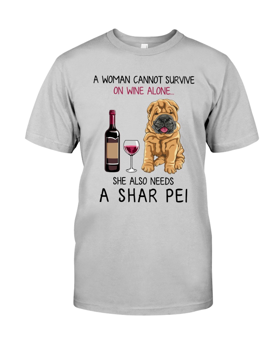 Wine and Shar Pei 2 Classic T-Shirt