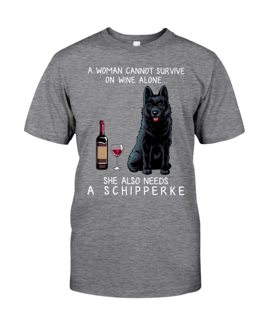 Wine and Schipperke Classic T-Shirt