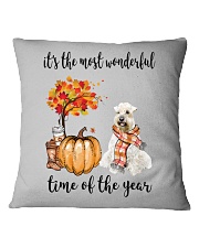 The Most Wonderful Time - Wheaten Terrier Square Pillowcase thumbnail