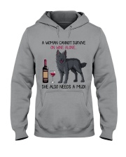 Wine and Mudi 2 Hooded Sweatshirt thumbnail