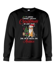 Christmas - Wine and Aussie Crewneck Sweatshirt thumbnail