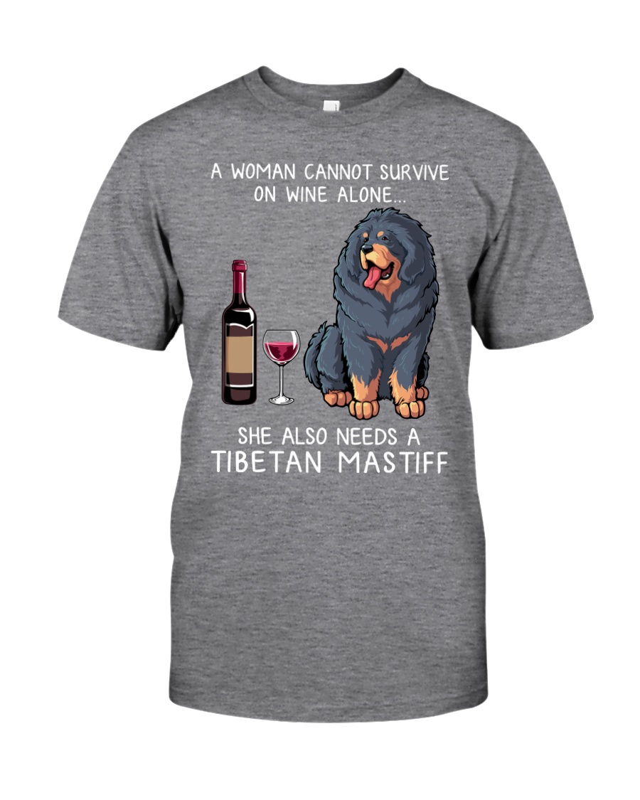 Wine and Tibetan Mastiff Classic T-Shirt
