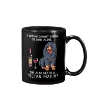 Wine and Tibetan Mastiff Mug thumbnail