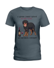 Wine and Hovawart 2 Ladies T-Shirt thumbnail