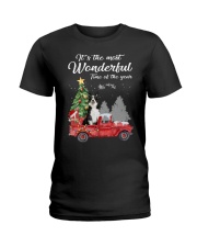 Wonderful Christmas with Truck - Border Collie Ladies T-Shirt thumbnail