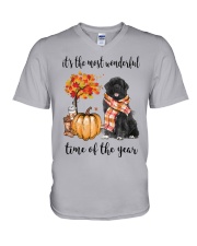 The Most Wonderful Time - Black Newfoundland V-Neck T-Shirt thumbnail