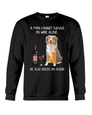 Wine and Aussie - Man version Crewneck Sweatshirt thumbnail