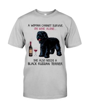 Wine and Black Russian Terrier 2 Classic T-Shirt front