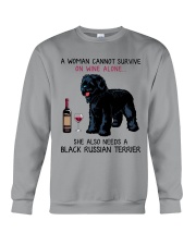 Wine and Black Russian Terrier 2 Crewneck Sweatshirt thumbnail