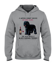 Wine and Black Russian Terrier 2 Hooded Sweatshirt thumbnail