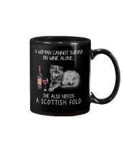 Wine and Scottish Fold Cat Mug thumbnail