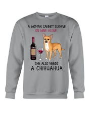 Wine and Chihuahua 4 Crewneck Sweatshirt thumbnail