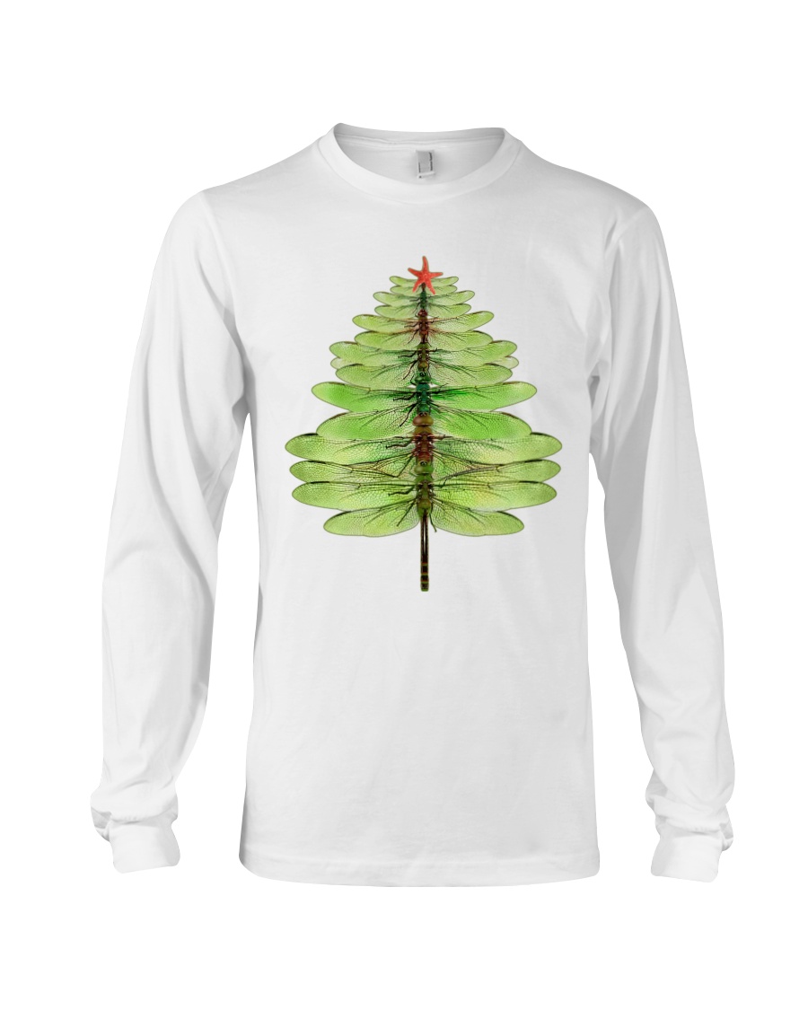 Dragonfly Christmas Tree Long Sleeve Tee