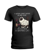 Wine and Birman Cat Ladies T-Shirt thumbnail