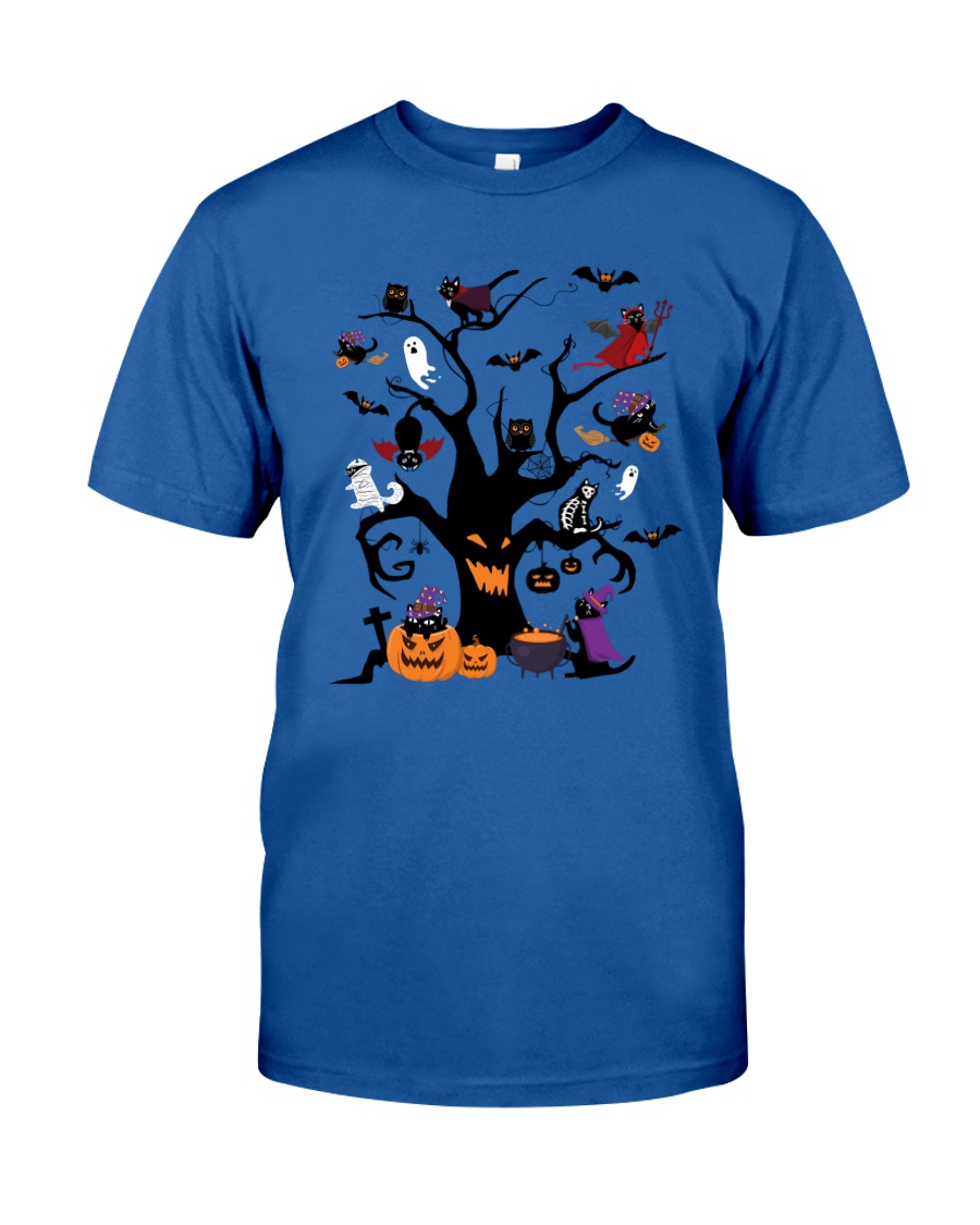 Halloween Cats Tree Classic T-Shirt