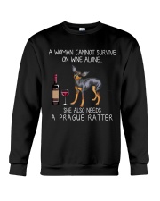 Wine and Prague Ratter Crewneck Sweatshirt thumbnail