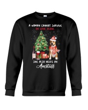 Christmas Wine and Amstaff Crewneck Sweatshirt front