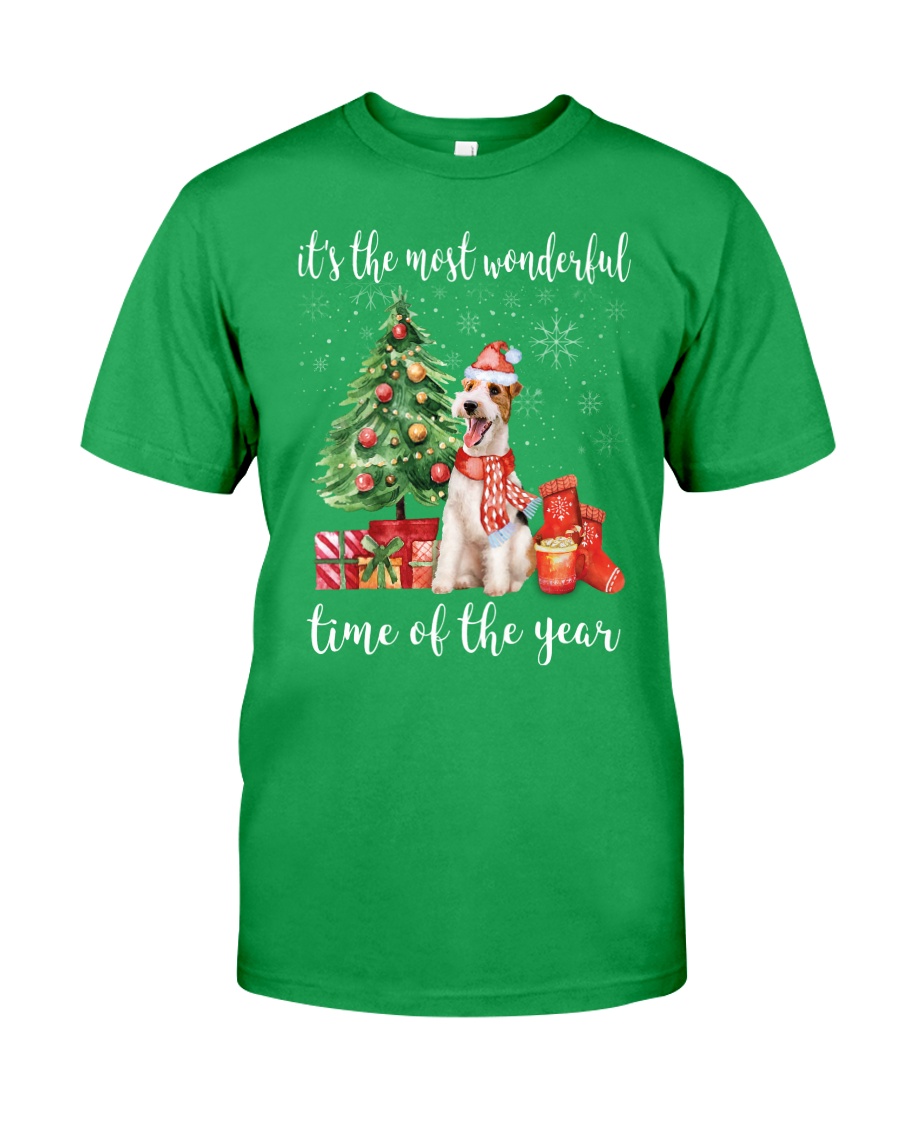 The Most Wonderful Xmas - Wire Fox Terrier Classic T-Shirt