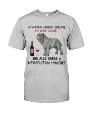 Wine and Neapolitan Mastiff 2 Classic T-Shirt front